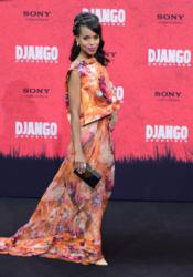 Kerry Washington carries the Jill Milan Holland Park clutch to a premiere of her latest film, Quentin Tarantino's "Django Unchained," in Berlin, Germany. (Photo: John MacDougall / AFP / Getty Images)